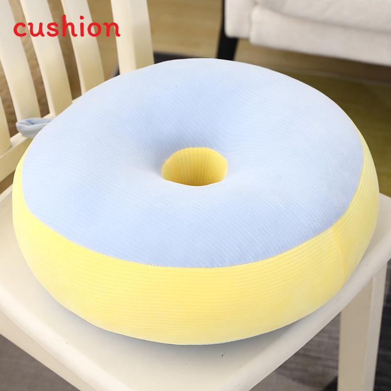 Sweetheart Macaron Round Cushion With Striped Pattern For Living Room And Bedroom Decor