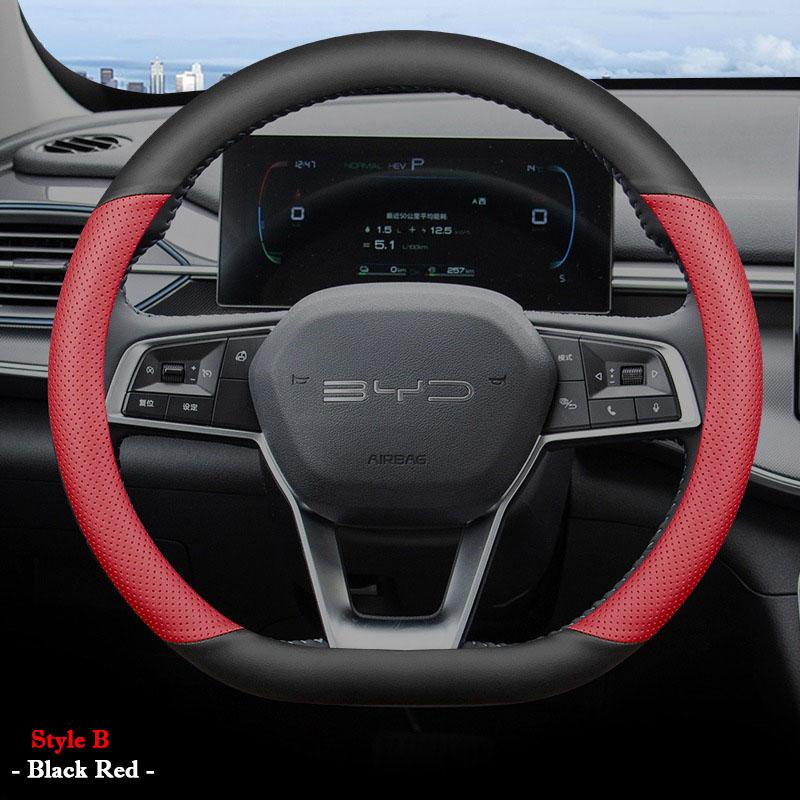 For BYD KING 2022 2023 2024 2025 Ultra thin leather Car Auto Steering Wheel Cover Anti Slip Special Protective Accessories