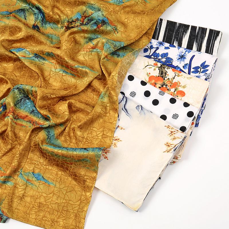 Design Fashion Classic Scarf  For Women Soft Hijab Print Color Foulard Shawls Wraps Muslim Scarves Winter Keep Warm Scarf