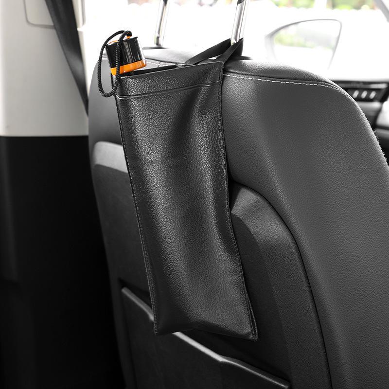 Car Umbrella Holder: Foldable Leather Storage Sleeve for Rainproof Protection