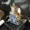 CHIEF 720 Compact Creative Kerosene Lighter with Wind-Resistant Side-Slip Design