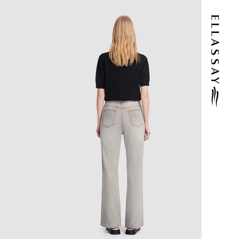 ELLASSAY Women's Short Sleeve Round Neck Knit Sweater EWD352M03700