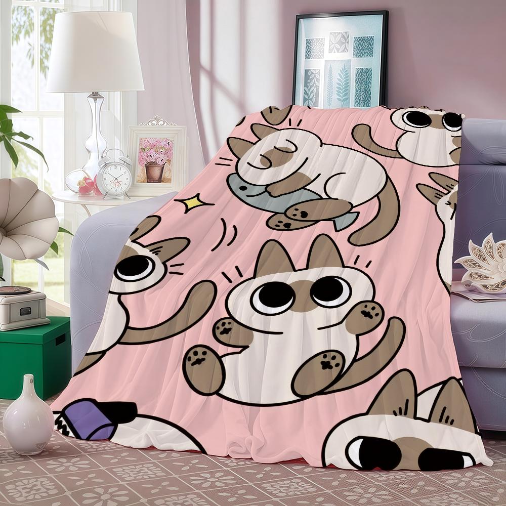 Cartoon Cute Nobeko xiaodouni Blanket Soft and Skin Friendly For Couch Bed Napping Bedspread All Seasons Comforter