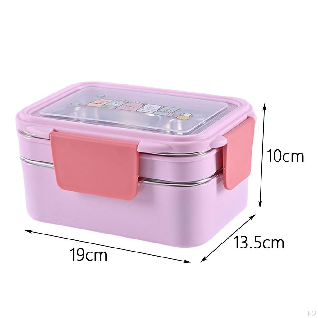 2 Layer Stainless Steel Bento Box, Large Capacity Lunch Container Food Storage Containers Picnic