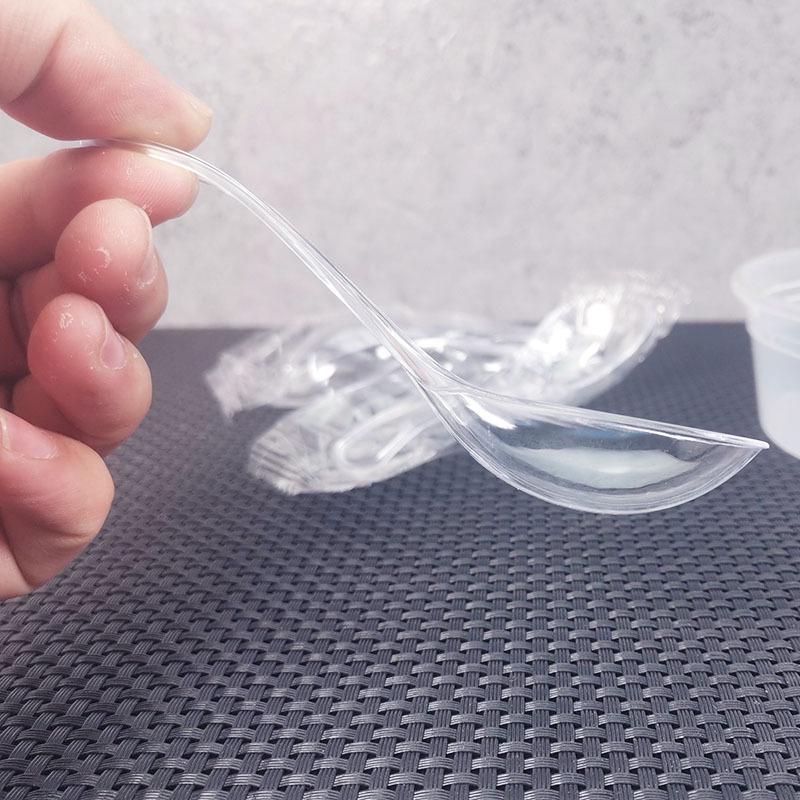 Individually Packaged Disposable Plastic Dessert Spoon