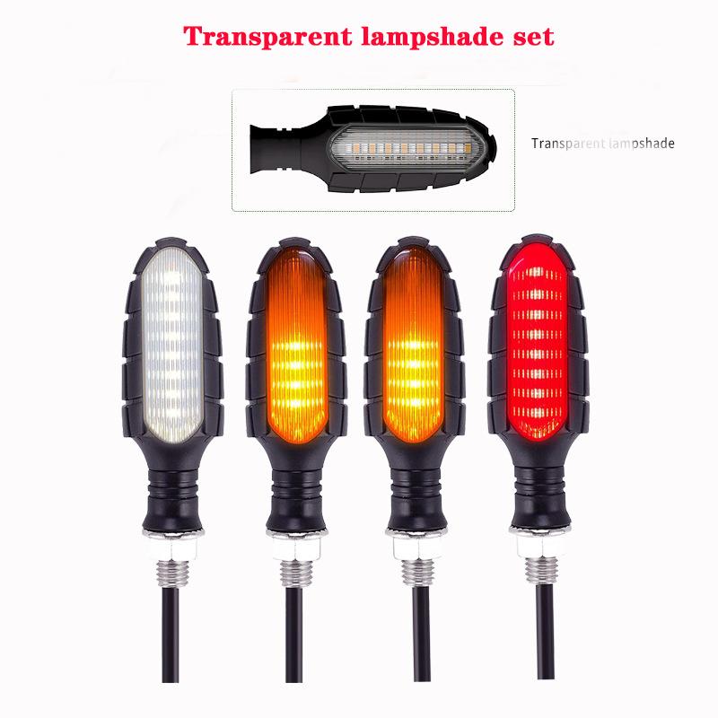 16 LED Motorcycle Turn Signal Lights Waterproof DRL Flasher Motorbike Indicator Blinker Moto Tail Brake Warning Lamp DC 12V