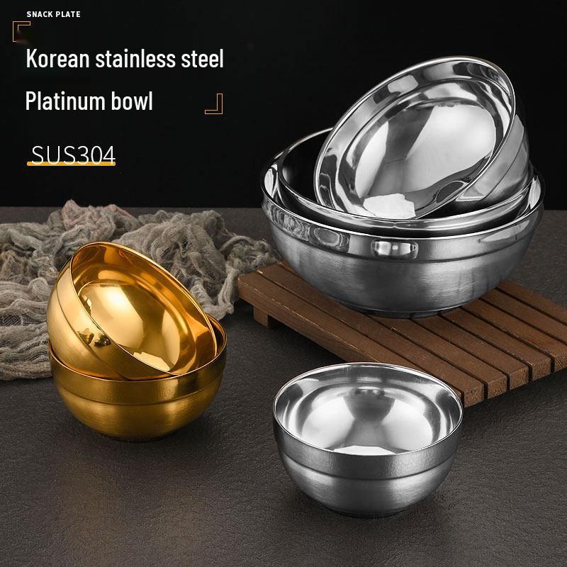 304 Stainless Steel Double-Layer Anti-Scald Bowl
