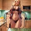 1 Piece Fashion Ladies Bikini Printed Apron, Waterproof Polyester Kitchen Apron with Funny Design, Perfect Christmas Gift for Family Use
