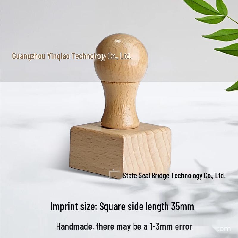 Custom DIY Wooden Rubber Stamp for Engraving and Journal Design