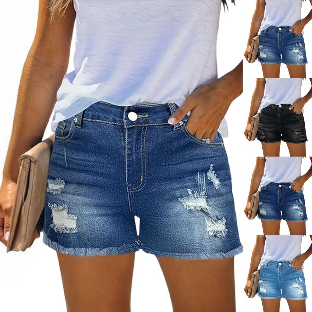 Women's Denim Classic Versatile High Waist Fashionable Shorts