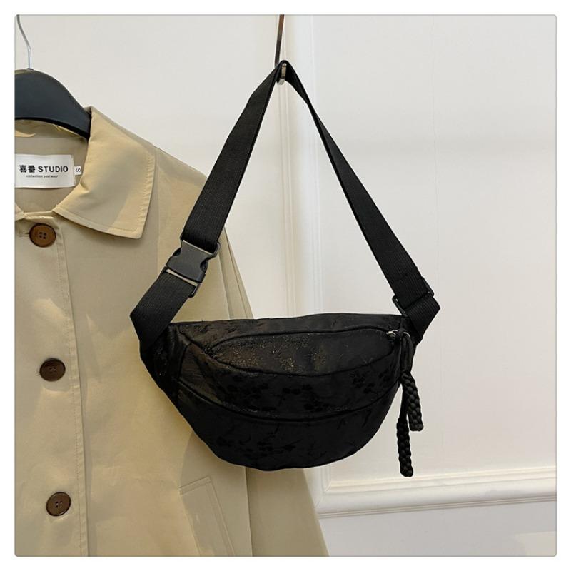

Однотонная простая повседневная поясная сумка новая универсальная наплечная сумка-мессенджер большой вместимости студенческая спортивная нагрудная сумка one size fits all чёрный