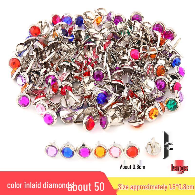 Colorful Children's Handmade Double-Legged Split Brad Nails for DIY Decoration