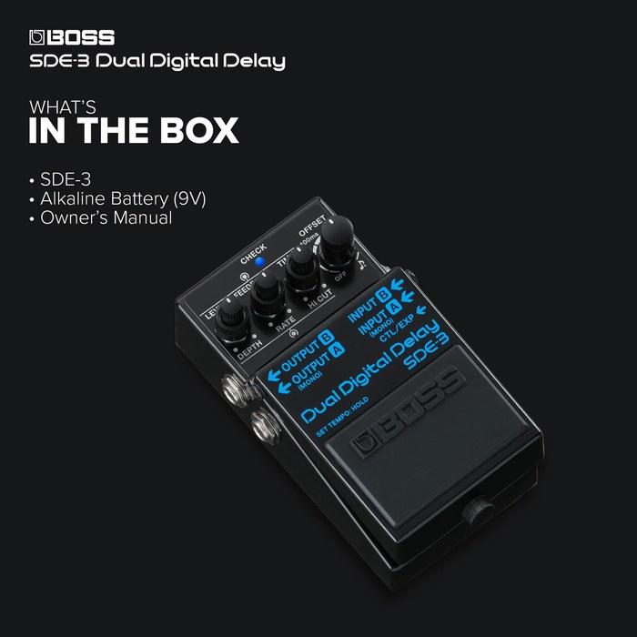 BOSS SDE-3 Dual Digital Delay Pedal | Authentic sound of the legendary Roland SDE-3000 | Compact pedal | Versatile modern features | Up to