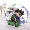 1pc Chibi Anime Characters on Round Background with Automatic Opening Umbrella, Portable Tri-Fold Design, 8-Bone Iron Frame, Outdoor Umbrella, Festiva