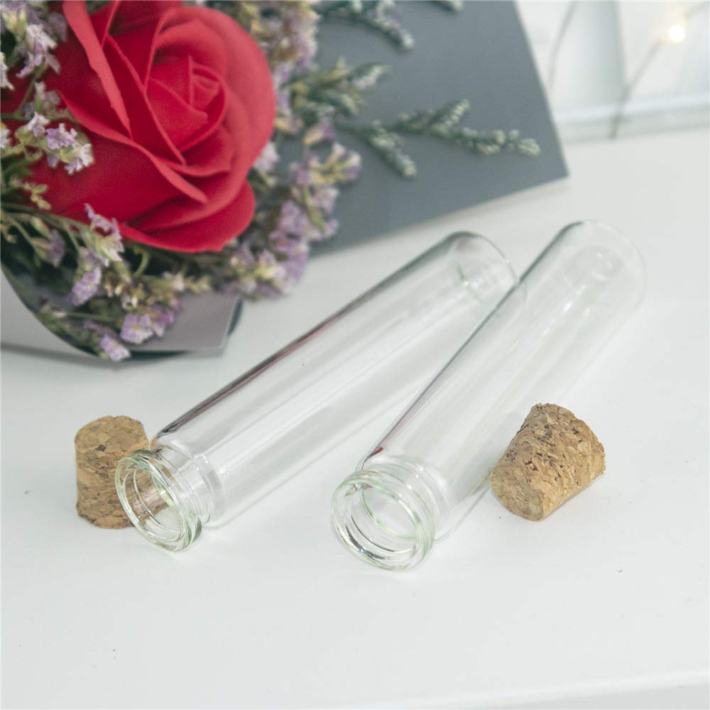 18 X 80 Small Mouth Glass Jar with Cork Capacity Holiday Cute Small Glass Jar Stopper, 13ml, Gift, Decoration,