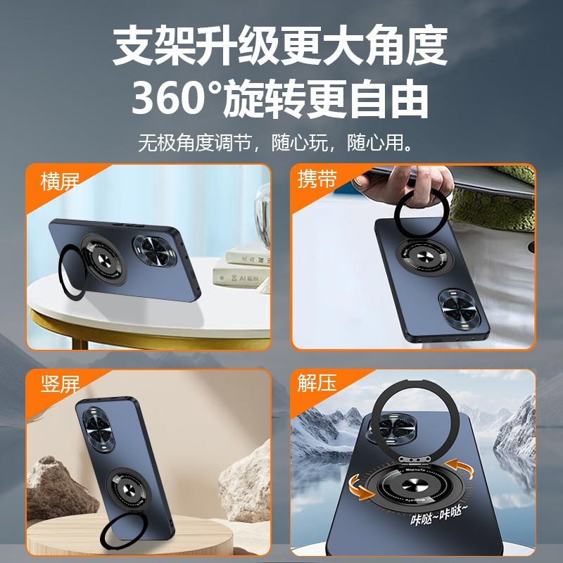Full-Body Protective Case With Rotating Kickstand Nova 14 Pro Ultra Shockproof Back Cover Lens Protection Matte