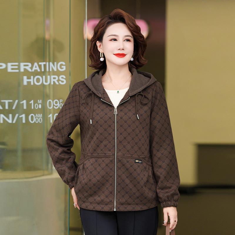 Mom's 2025 Fashionable Windbreaker: Stylish Spring/Autumn Outerwear for Middle-Aged Women in Their 40s and 50s