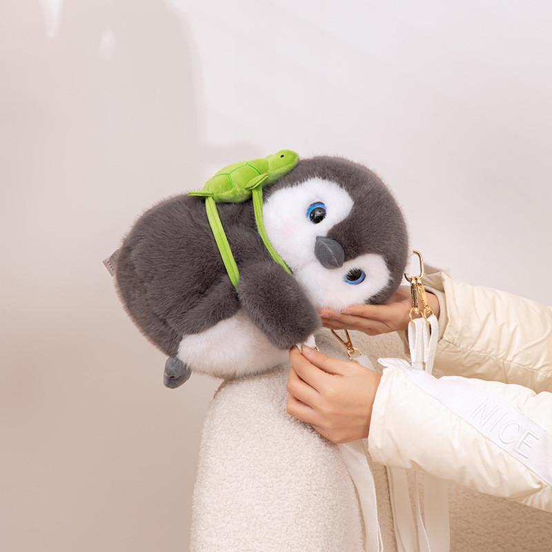 Raccoon Plush Stylish Bag Cute Panda Backpack Cuddly Penguin Soft Toy Perfect For Kids