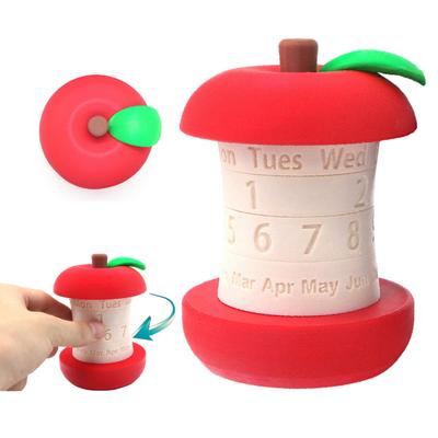 Perpetual Calendar Rotating Fruit Core Decorative Calendar Desktop Calendar