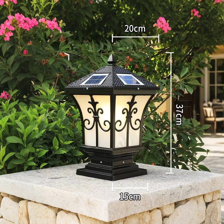 Garden Villa Gate Outdoor Led Aluminum Dc 12v 80 Ip65 Solar Pillar Lamp Waterproof Lamp Yard Fence Pillar Light
