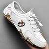 Men's Casual Shoes Spring/Summer Fashion Shoes Men's Leather All-Match British Soft Cowhide Shoes White Shoes
