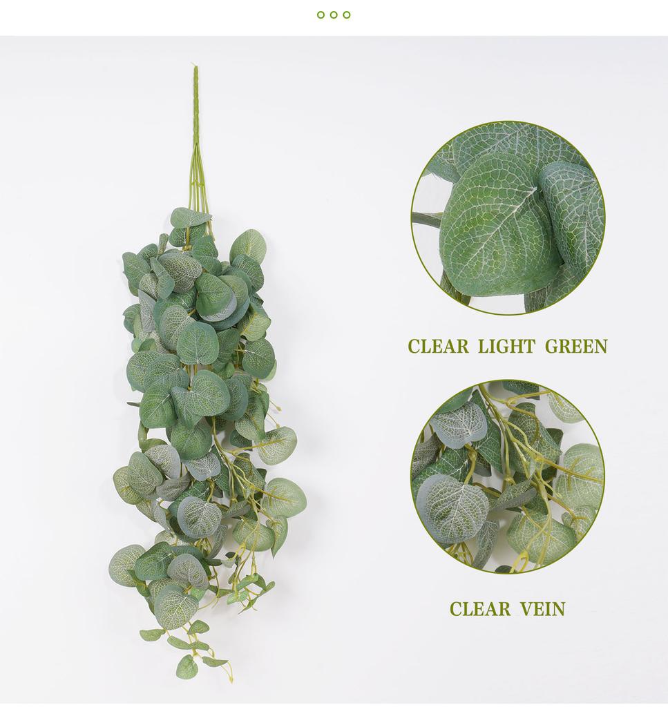 Simulation Eucalyptus Pendant Home Wall Decoration EncryptionGreen Plant Simulation Willow Leaf Wisteria StripPendant Fake Grass