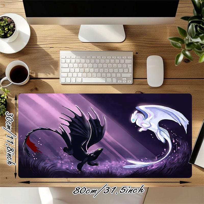 1Pc Dragon Phoenix Flight Gaming Mouse Pad Keyboard Desk Mat Non-slip Rubber Lock Edge Waterproof Computer Mousepad for Office Home Decor Ey142
