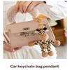 Porte-clés Peluche Animal Mignon Dessin Animé 15CM Tigre Lion Éléphant Hippopotame Tortue Pendentif Sac Rembourré