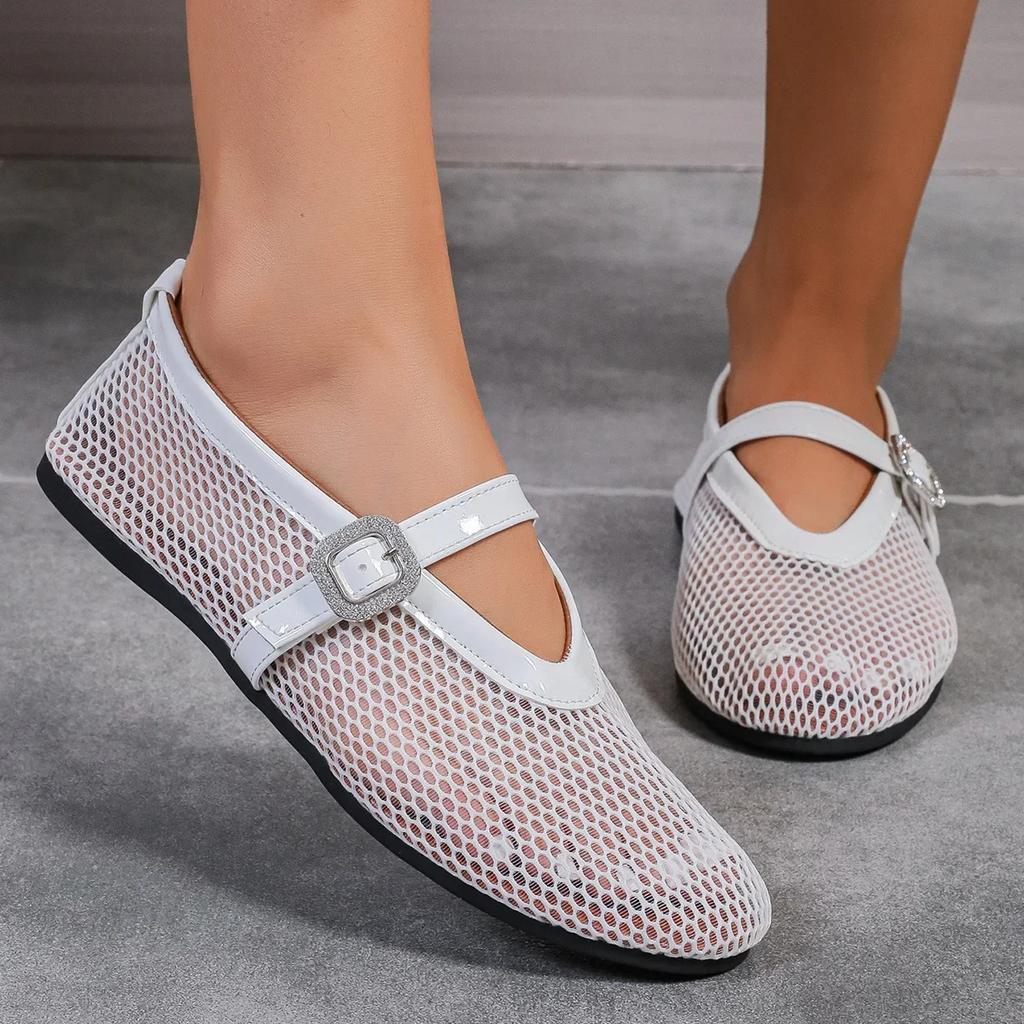 Fashion Leopard Women Sandals Beach Shoes Comfort Retro Female Flat Shoes Summer Mesh Hollow Sandals Women Flats Shallow Flat Shoes