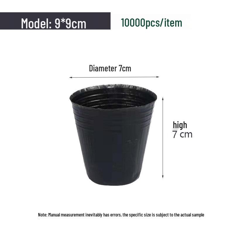 Nutrient Seedling Tray: Disposable Black Plastic Cup for Gardening and Planting Flowers or Vegetables