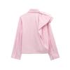 Za Autumn New Arrivals Women's Clothing Zr European and American Style Fashionable Shoulder Puff Design Poplin Shirt 2510259