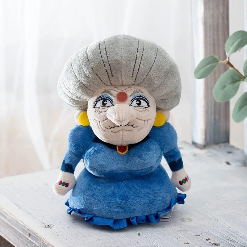 Spirited Away Yubaba Plush Toy Studio Ghibli Anime Witch Character Stuffed Doll Soft Fluffy Collectible Plushie for Fans Kids Gift 17CM