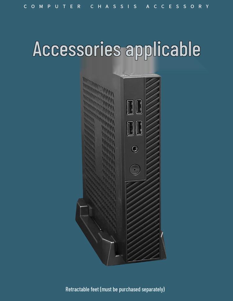 SKTC DX01 Schlankes Mini-ITX Desktop-Gehäuse mit VESA-Halterung