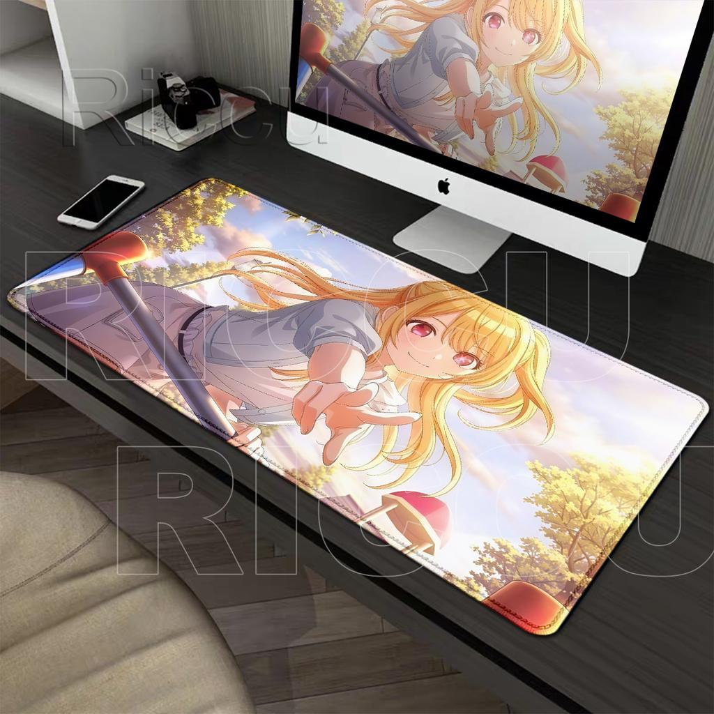 Gaming-Zubehör Mauspads Oshi No Ko Hoshino Ai Computertastatur Teppich Kawaii Mädchen Verriegelungskante Gummi Ästhetik Schreibtischunterlagen