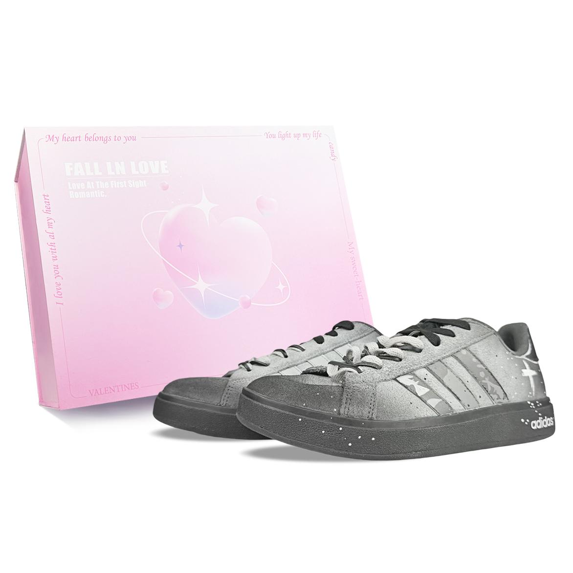 

Adidas Grand Court Base 00s BNK Black White World Abrasion Resistant Abrasion Resistant Low top Skateboard Shoes Unisex JR5542(Team40-SBOX) 37⅓