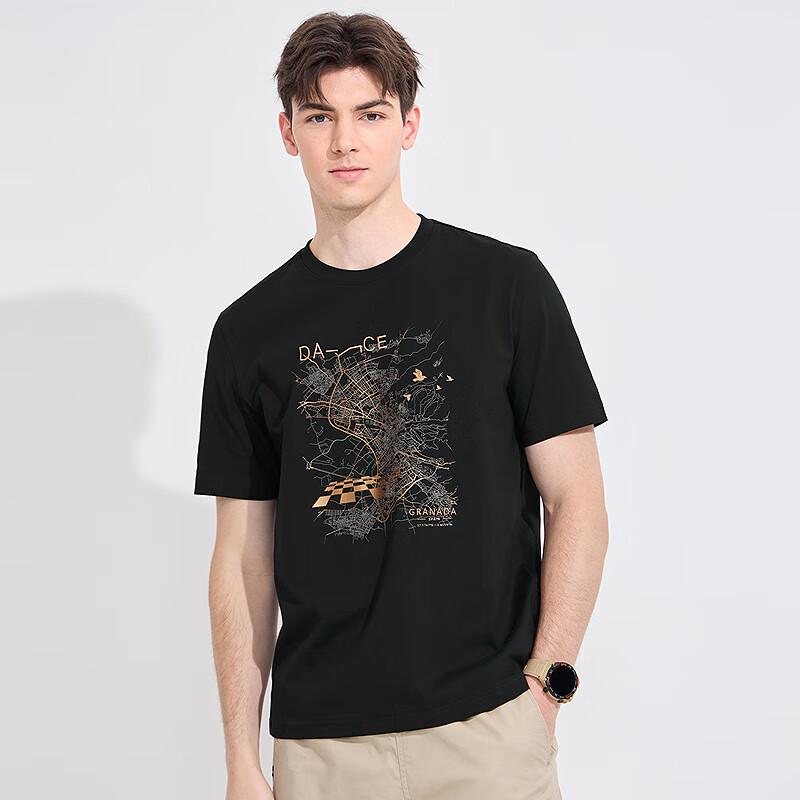 Men s 5A Anti-bacterial Summer Graphic T-shirt XL