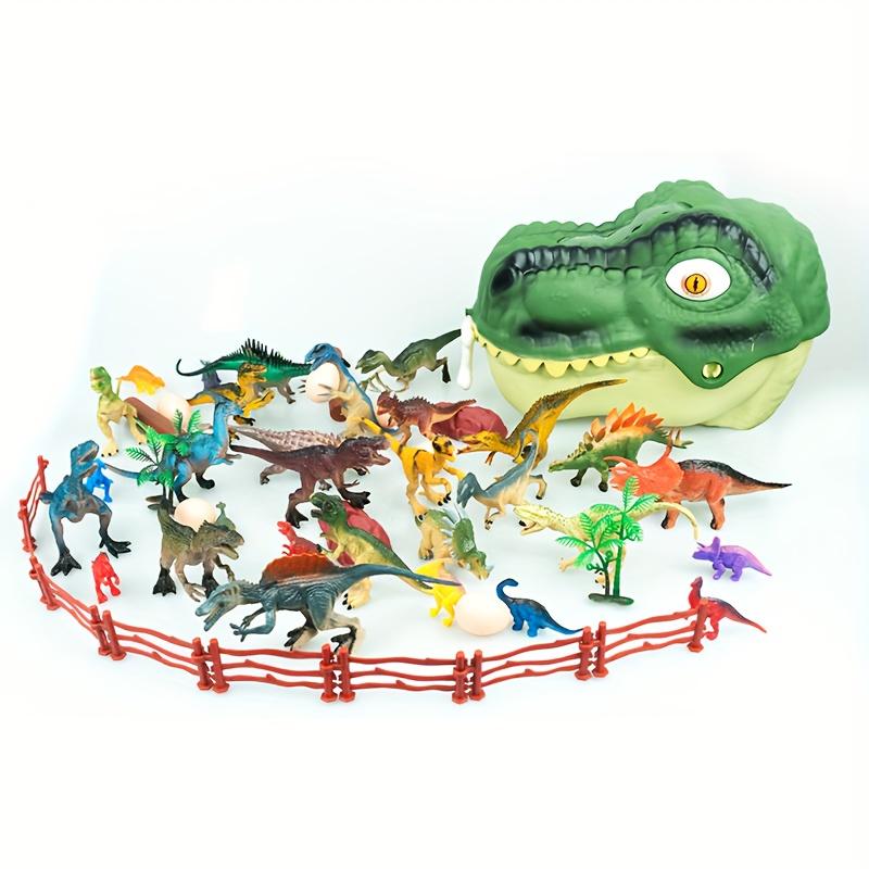 Dinosaur Toys For Kids Lifelike Plaything With Dinosaur Figures Storage Box Large Dino Head Encased For Young Boys Girls & Dinosaur Lover