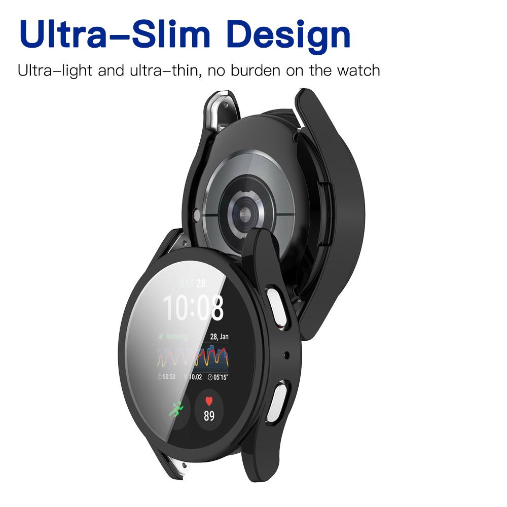 Soft Silicone Case Glass For Samsung Galaxy Watch 7 40mm 44mm Smart Watch Screen Protector Bumper Shell For Galaxy Watch 7 Cover