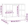 VidaXL Bathroom Cabinet Concrete Grey 80x33x60cm Engineered Wood 831624