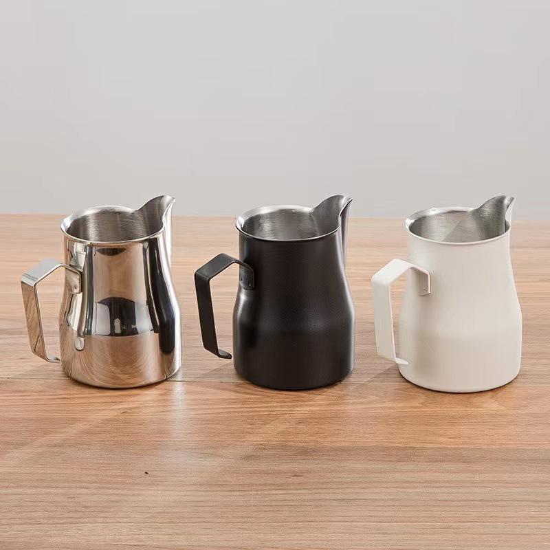 304 Stainless Steel Teflon Latte Art Cup - Italian Style Big Belly Milk Frother