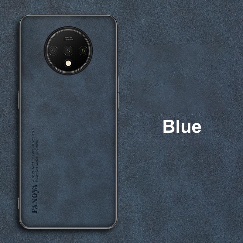 

Роскошный чехол из искусственной кожи для OnePlus 7T 7 Pro, матовый силиконовый чехол для телефона для OnePlus 7T Pro 7Pro One Plus 7 T OnePlus7 Coque For OnePlus 7T синий