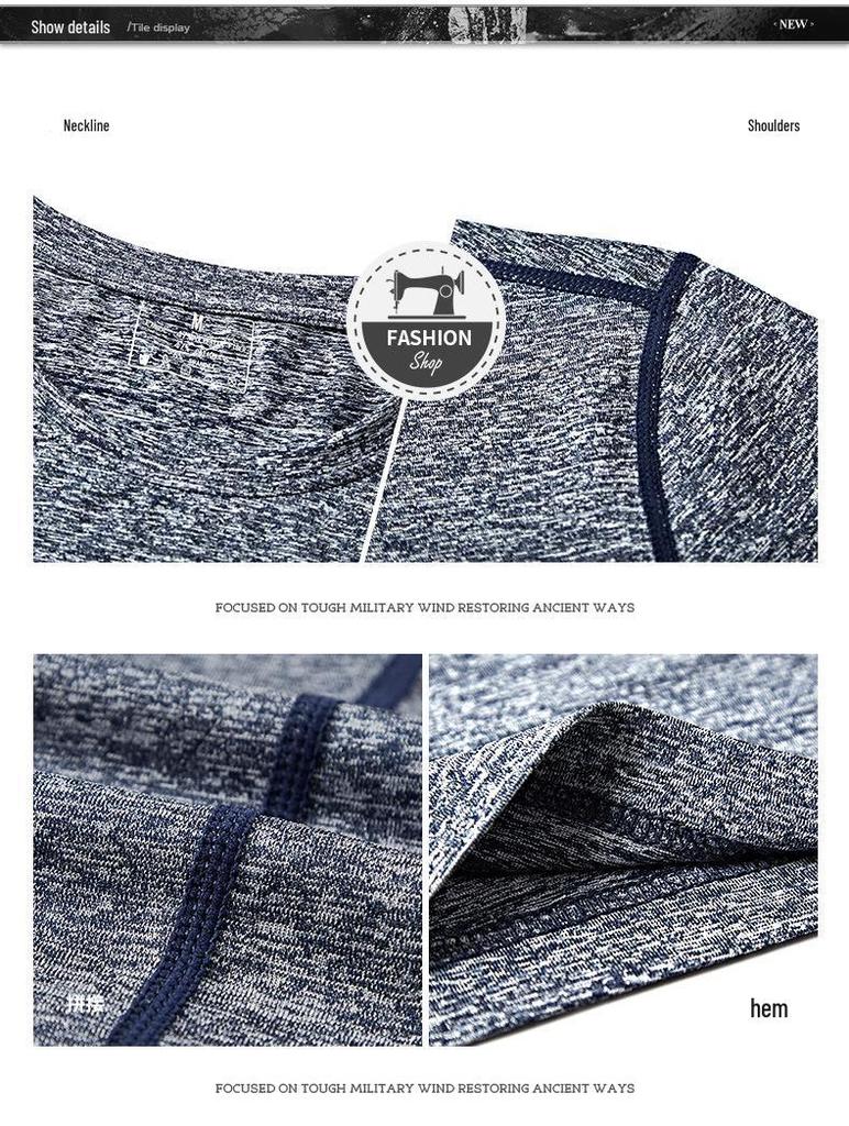 Men's Plus Size Quick-Dry Ice Silk Short-Sleeve Sports Tee