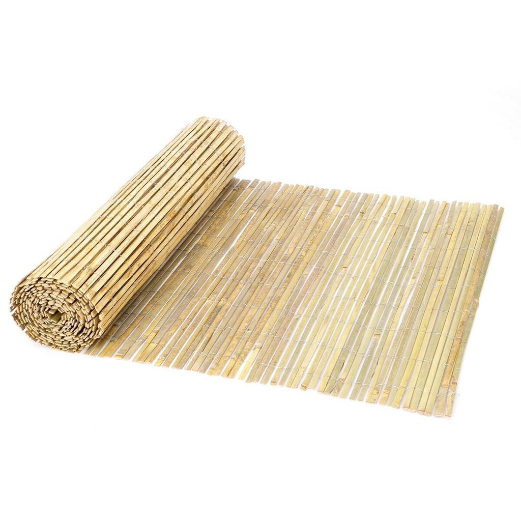 Natural Bamboo Slat Screening Privacy Bamboo Slat Fence 6 Ft H X 16 Ft L