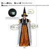 Lila Geräuschaktivierter leuchtender schreiender Hexenanhänger für Halloween-Spukhaus-Dekoration