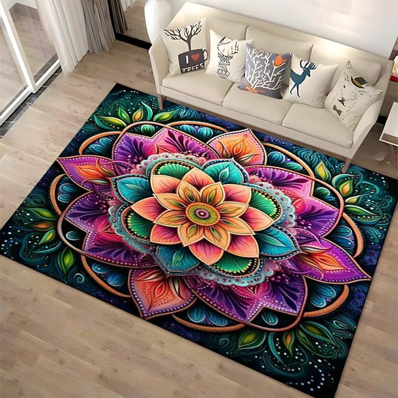 15 Size 3D Mandala Area Carpet Rug for Living Room Bedroom Home Sofa Doormat Decoration,kids Non-slip Floor Mat Gift