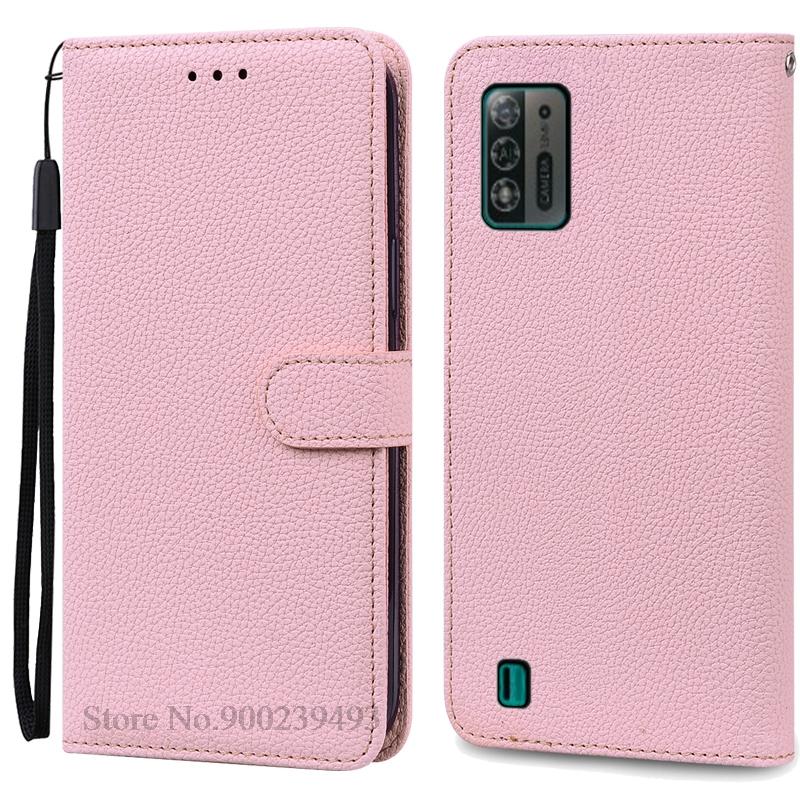 

Чехол A52 Lite для ZTE Blade A52 Lite, мягкий силиконовый кожаный чехол-кошелек, чехол для ZTE Blade A52 Lite, чехол из ТПУ, задняя крышка Etui ZTE Blade A52 Lite розовый