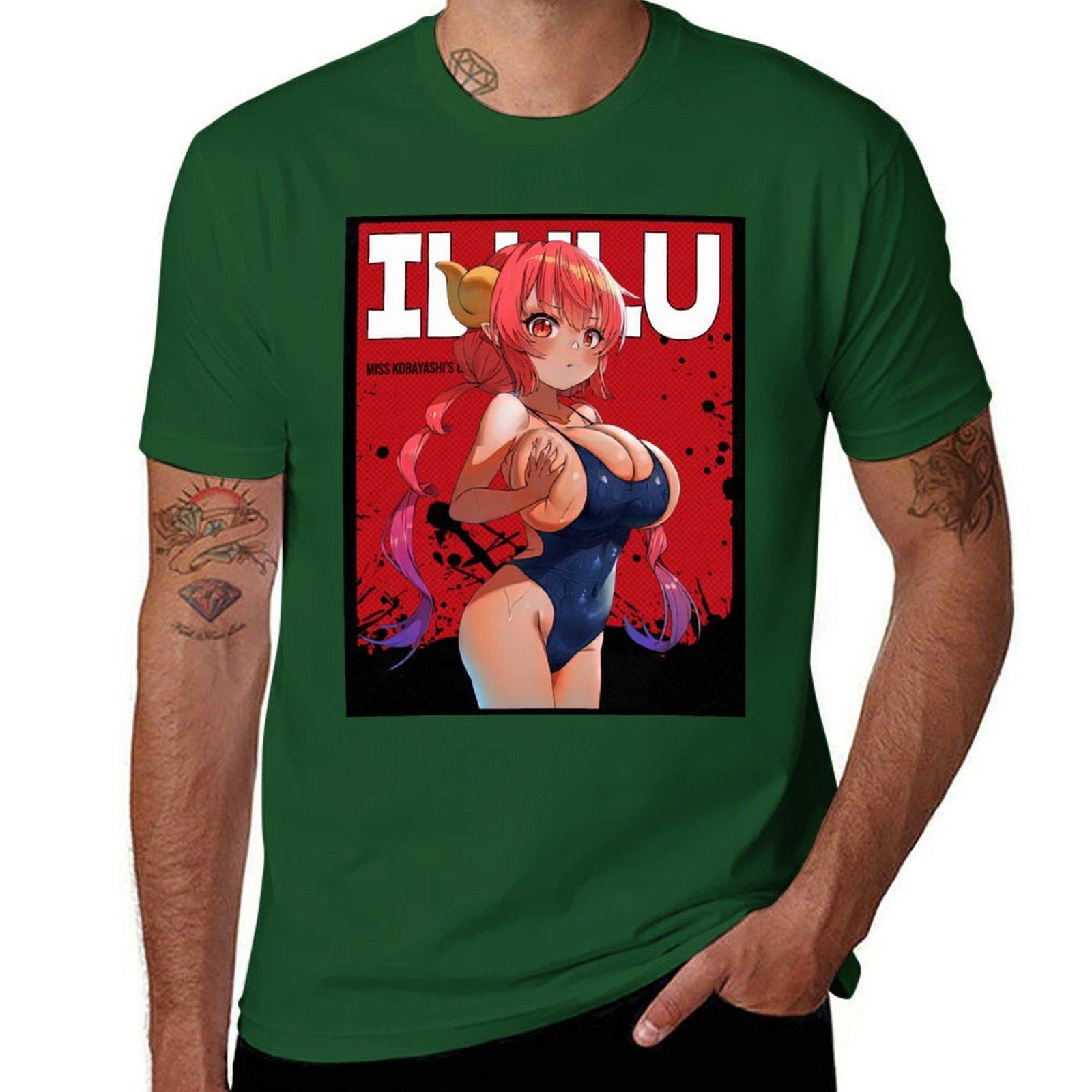

Ilulu Miss Kobayashis Dragon Maid Red Comic Design v2 T-Shirt T-shirts man custom t shirt men t shirt 4XL