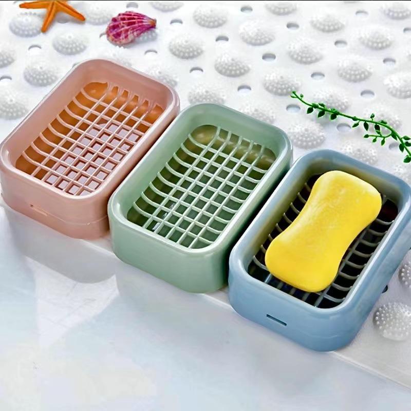 Portable Mesh Toilet Double-layer Washbasin Soap Dish