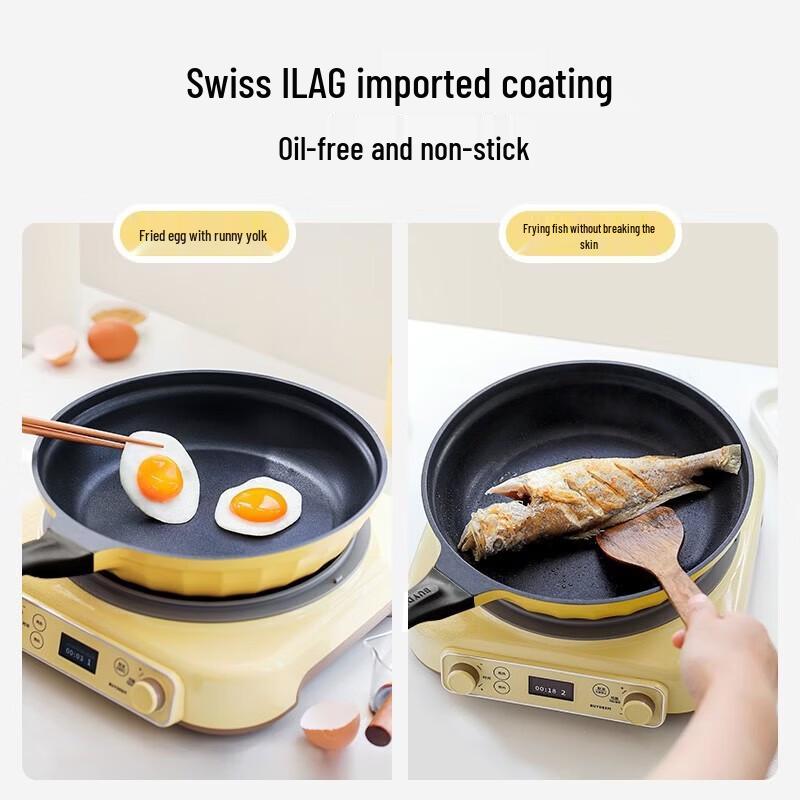 Buydeem CP151 Non-Stick Flat-Bottom Frying Pan