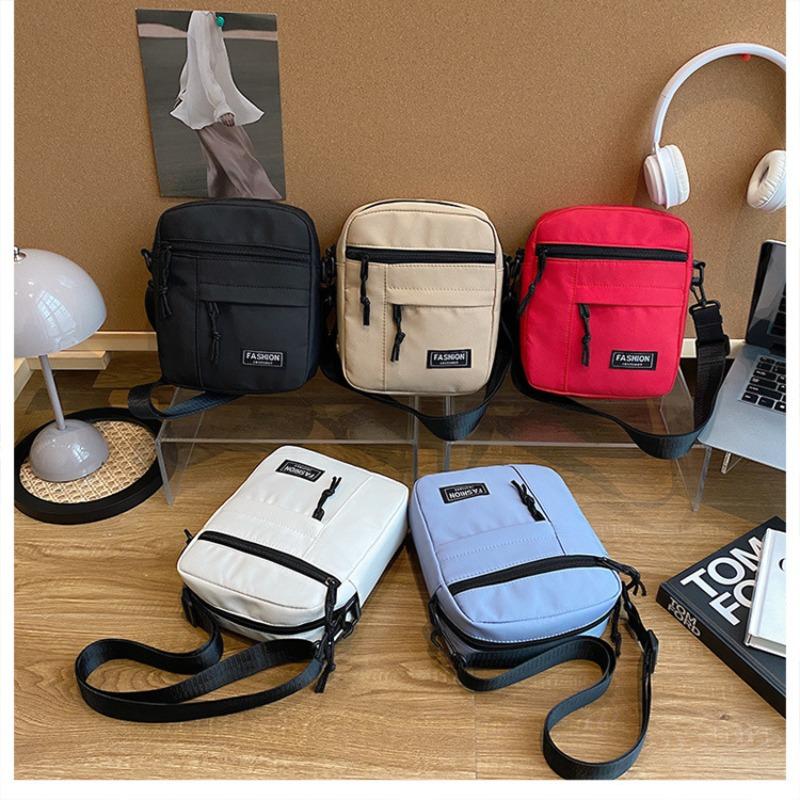 Street trend couple's small satchel fashion casual canvas bag men's street mobile phone shoulder bag